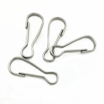 kljuke za vrvico sponke za vrvico karabinke 100 pak Silver 5,5 cm