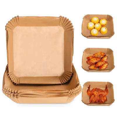 Air Fryer papir za enkratno uporabo za cvrtnike 20x20 cm 100-pak Nature