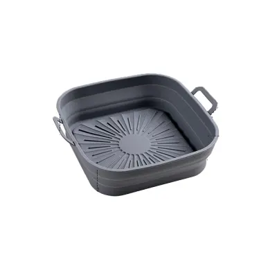 Zložljiv kvadratni silikonski kalup Air Fryer 17,5 cm Grey