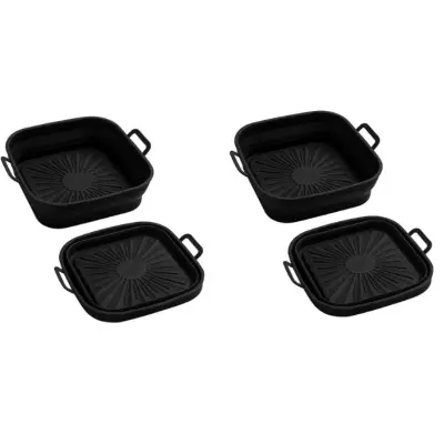 Zložljiv zračni cvrtnik Silikonska oblika 17,5 cm 2 pak Black