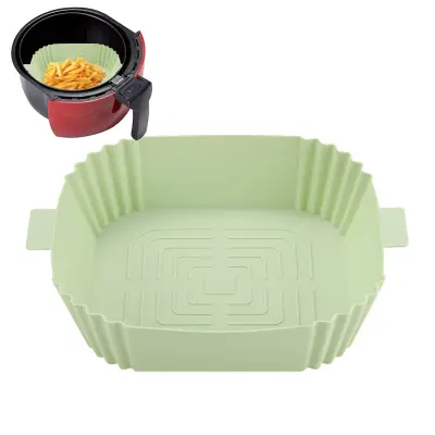 Silikonska posoda za Air Fryer 16,5x19,5 cm Green