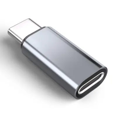 Adapter Lightning (ženski) na USB-C (moški), združljiv z iPhone 15 Grey