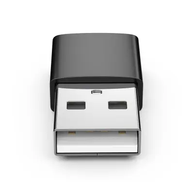 USB-A (moški) na USB-C (ženski) adapter Black
