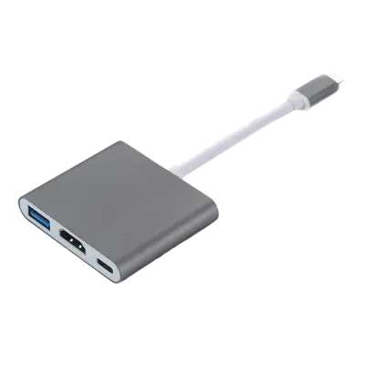USB-C adapter z več vrati na USB (PD), USB-C, združljiv s 4K HDMI