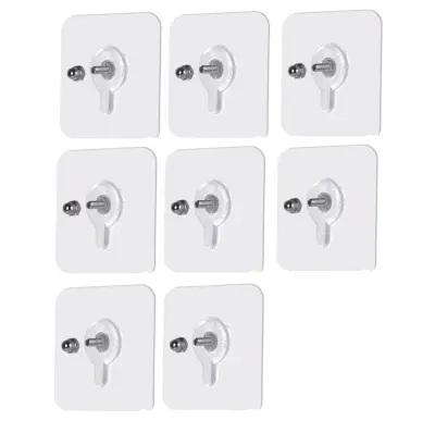 Samolepilni vijaki za stensko montažo 8 kosov Transparent 12 mm