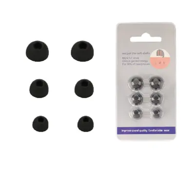 Nadomestne slušalke za Bluetooth slušalke - 3 pari Black