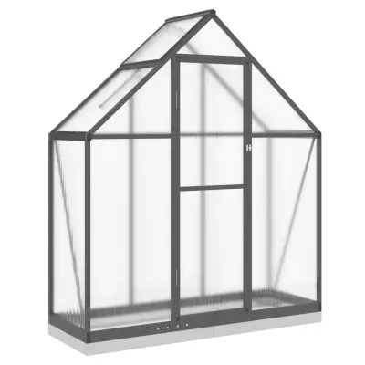 vidaXL Rastlinjak z okvirjem antracit 169x58x202 cm aluminij