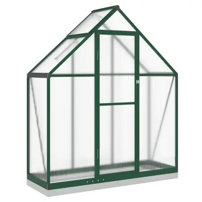 vidaXL Rastlinjak z okvirjem zelen 169x58x202 cm aluminij