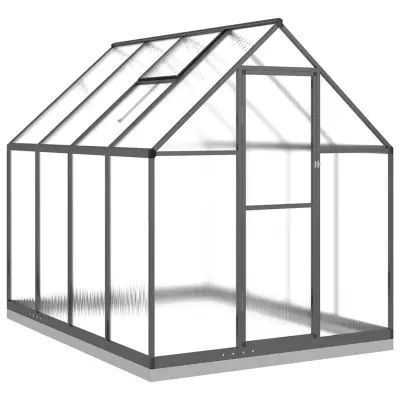 vidaXL Rastlinjak z okvirjem antracit 224x169x202 cm aluminij