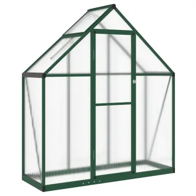 vidaXL Rastlinjak z okvirjem zelen 169x58x195 cm aluminij