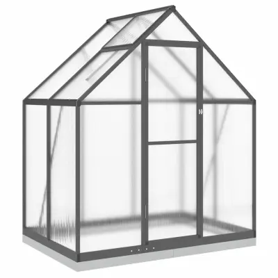 vidaXL Rastlinjak z okvirjem antracit 169x114x202 cm aluminij