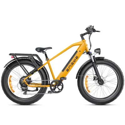 ENGWE E26 Fat Tire električno kolo 250 W 48 V 16 Ah E-kolo za vse terene z dvojnim vzmetenjem dosega 120 km - rumeno