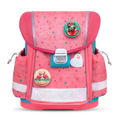 Ergonomska šolska torba Belmil Classy with Patches "Blue Bird" - Testirano in priporočeno s strani nemškega AGR