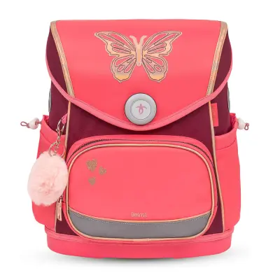 Premium Ergonomska šolska torba Belmil Compact Plus "Coral" - Testirano in priporočeno s strani nemškega AGR