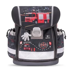 Ergonomska šolska torba Belmil Classy "Firetruck" - Testirano in priporočeno s strani nemškega AGR