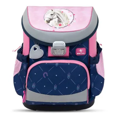 Ergonomska šolska torba Belmil Mini-Fit "Amazing Horses" - Testirano in priporočeno s strani nemškega AGR