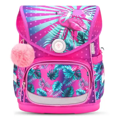 Ergonomska šolska torba Belmil Compact "Tropical Flamingo"