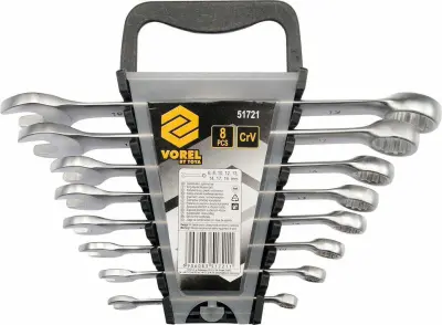 Vorel Flat Keys - Oznake nastavijo 8 računalnikov. (6-19 mm) saten 51721
