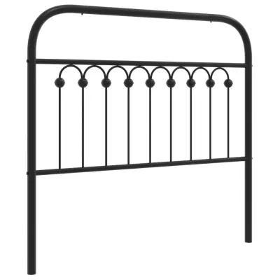 vidaXL Kovinsko posteljno vzglavje črno 100 cm
