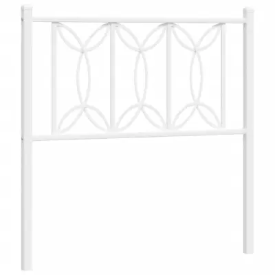 vidaXL Kovinsko vzglavje belo 75 cm