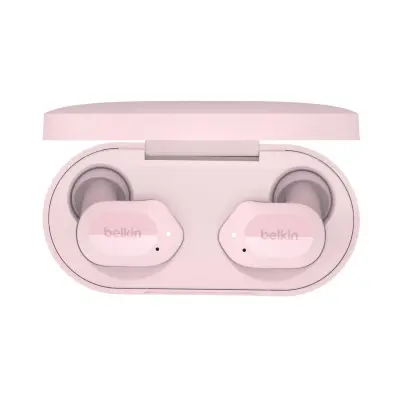 BELKIN SoundForm Play 5.2 brezžične slušalke za ušesa z globokimi basi, Roza