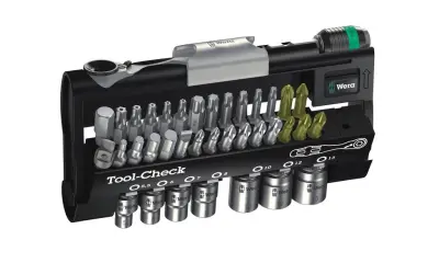 WERA TOOL-CHECK SET NASODOV + NASTAVKI + RAGLJA + RAPIDATOR ROČAJ 28 kos. 1/4"