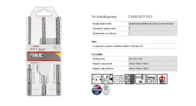 BOSCH SDS PLUS-5X SET SVEDROV. 3 kos. 6/8/10x160 mm