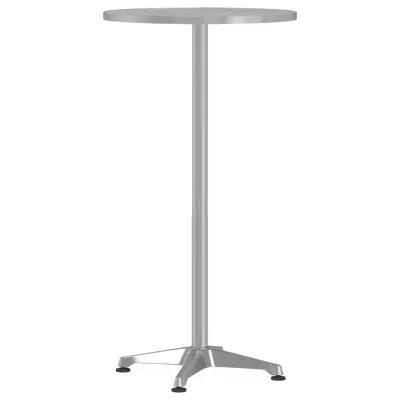 vidaXL Zunanja barska miza nastavljiva Ø59,5x70/114,5 cm aluminij