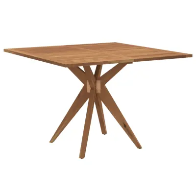 vidaXL Vrtna miza kvadratna 110x110x75 cm trden akacijev les