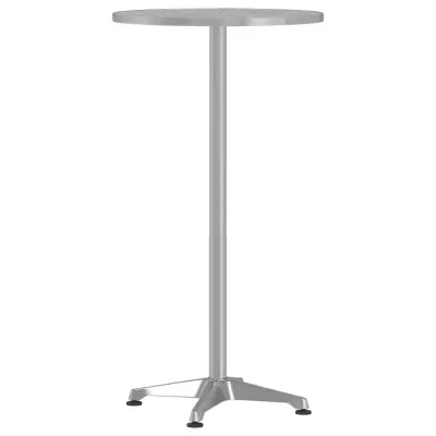vidaXL Zunanja barska miza nastavljiva Ø59,5x70/109,5 cm aluminij