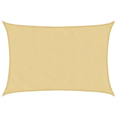 vidaXL Senčno jadro peščeno 6x5 m 100 % poliester oxford