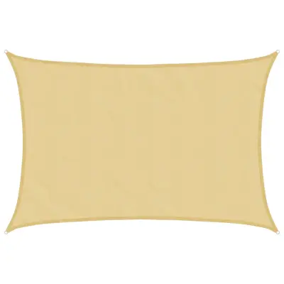 vidaXL Senčno jadro peščeno 5x4 m 100 % poliester oxford