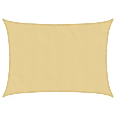 vidaXL Senčno jadro peščeno 8x6 m 100 % poliester oxford