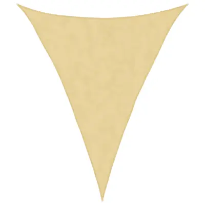 vidaXL Senčno jadro peščeno 3x4x4 m 100 % poliester oxford