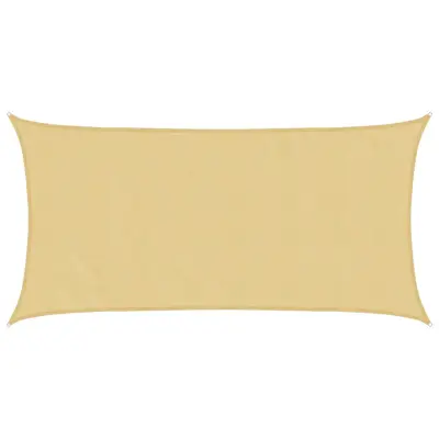 vidaXL Senčno jadro peščeno 4x2 m 100 % poliester oxford