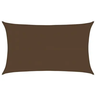 vidaXL Senčno jadro 160 g/m² rjavo 5x8 m HDPE