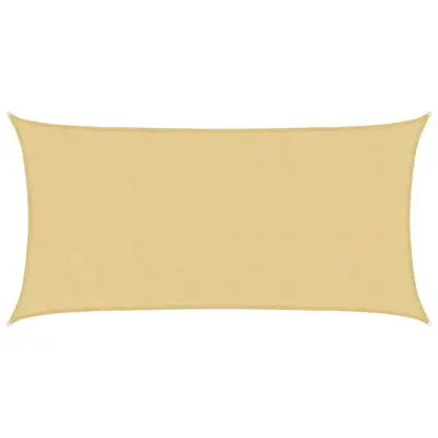 vidaXL Senčno jadro peščeno 7x4 m 100 % poliester oxford