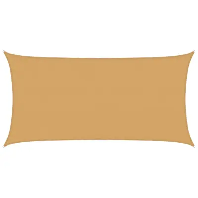 vidaXL Senčno jadro 160 g/m² pravokotno peščeno 3x6 m HDPE