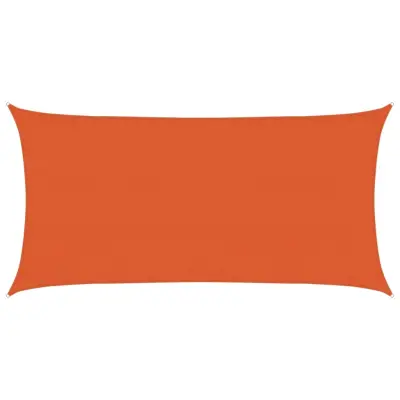 vidaXL Senčno jadro 160 g/m² pravokotno oranžna 3x6 m HDPE