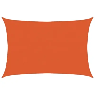 vidaXL Senčno jadro 160 g/m² pravokotno oranžna 4x5 m HDPE