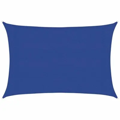 vidaXL Senčno jadro 160 g/m² pravokotno modro 3x4 m HDPE