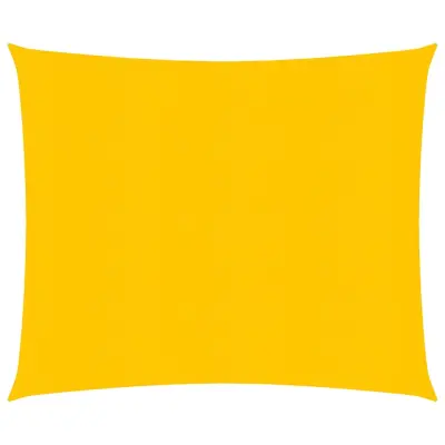 vidaXL Senčno jadro 160 g/m² kvadratno rumeno 5x5 m HDPE