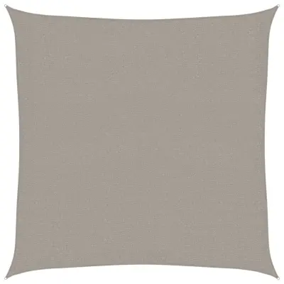 vidaXL Senčno jadro 160 g/m² kvadratno svetlo sivo 3x3 m HDPE