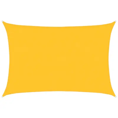 vidaXL Senčno jadro 160 g/m² pravokotno rumeno 5x6 m HDPE