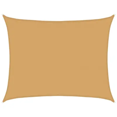 vidaXL Senčno jadro 160 g/m² pravokotno peščeno 6x7 m HDPE