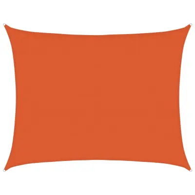 vidaXL Senčno jadro 160 g/m² pravokotno oranžna 6x7 m HDPE