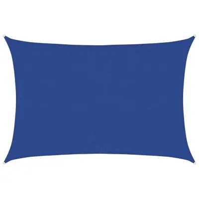 vidaXL Senčno jadro 160 g/m² pravokotno modro 3,5x5 m HDPE