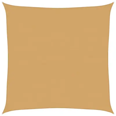 vidaXL Senčno jadro 160 g/m² kvadratno peščeno 6x6 m HDPE