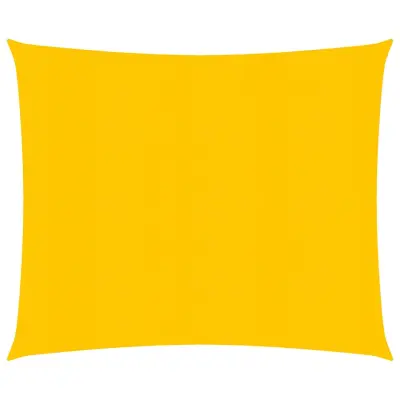 vidaXL Senčno jadro 160 g/m² kvadratno rumeno 4x4 m HDPE