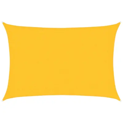 vidaXL Senčno jadro 160 g/m² pravokotno rumeno 2x2,5 m HDPE